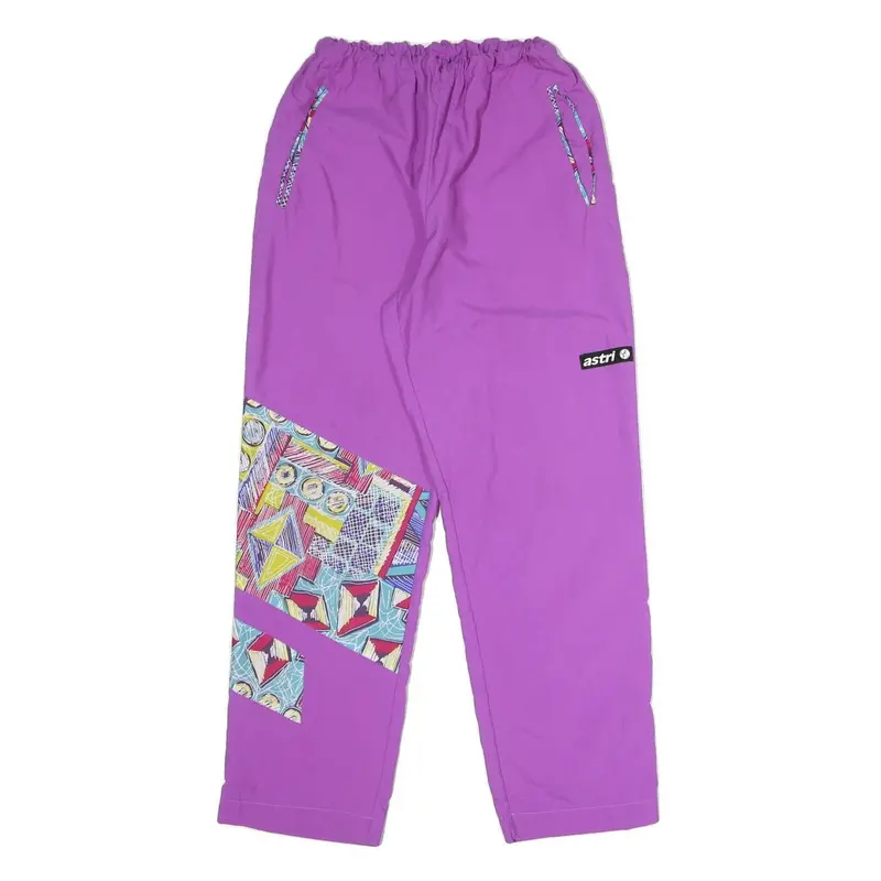Astri Womens Joggers Purple & Multicolour Xs W22 L29 Relaxed Straight Polyester 1