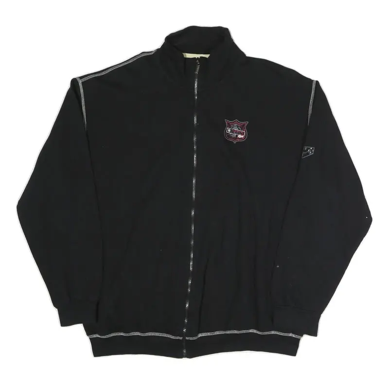 Atlas For Men Mens Black Cotton Blend Zip Jacket 2Xl Casual Everyday Wear 1