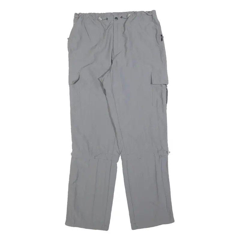 Authentic Klein Mens Polyester Blend Grey Regular Fit Cargo Trousers W32 L32 1
