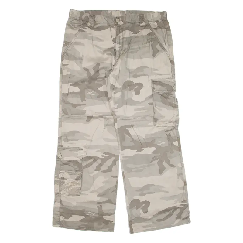 Authentic Style Cargo Camo Womens Trousers Green Regular Wide-Leg W37 L30 1