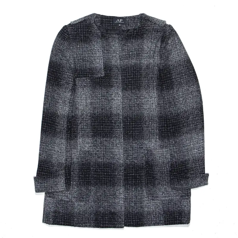 Avant Premiere Black 90S Check Overcoat Jacket Womens M 1