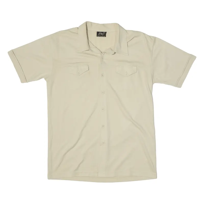 Avant Premiere Mens Plain Shirt Beige S 1