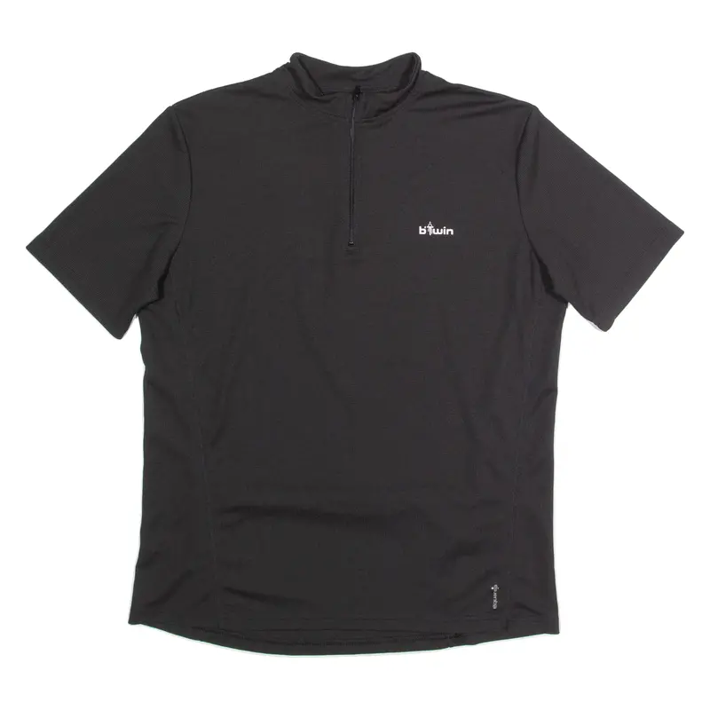 B Twin Cycling Mens Jersey Black 1/4 Zip L 1
