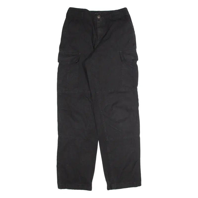 Bac Cargo Mens Trousers Black Regular Straight W26 L30 1