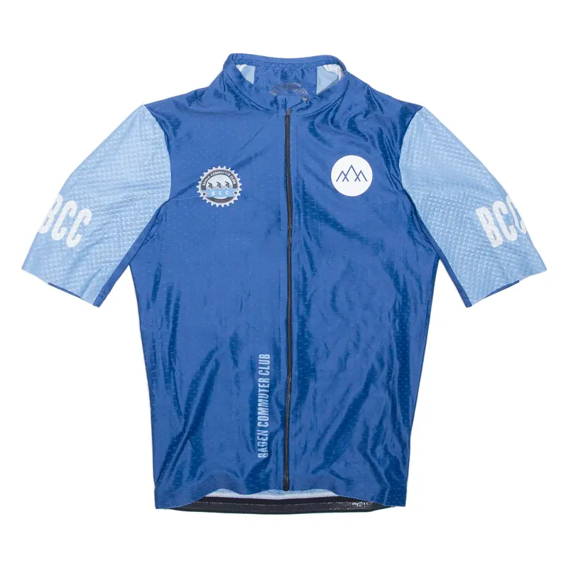 Baden Commuter Club Full Zip Cycling Shirt Mens Jersey Blue M 1