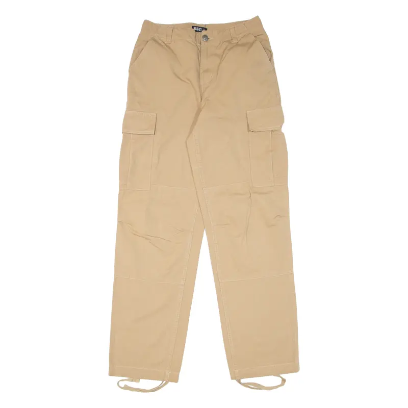 Bae Cargo Womens Trousers Beige Relaxed Tapered W26 L30 1