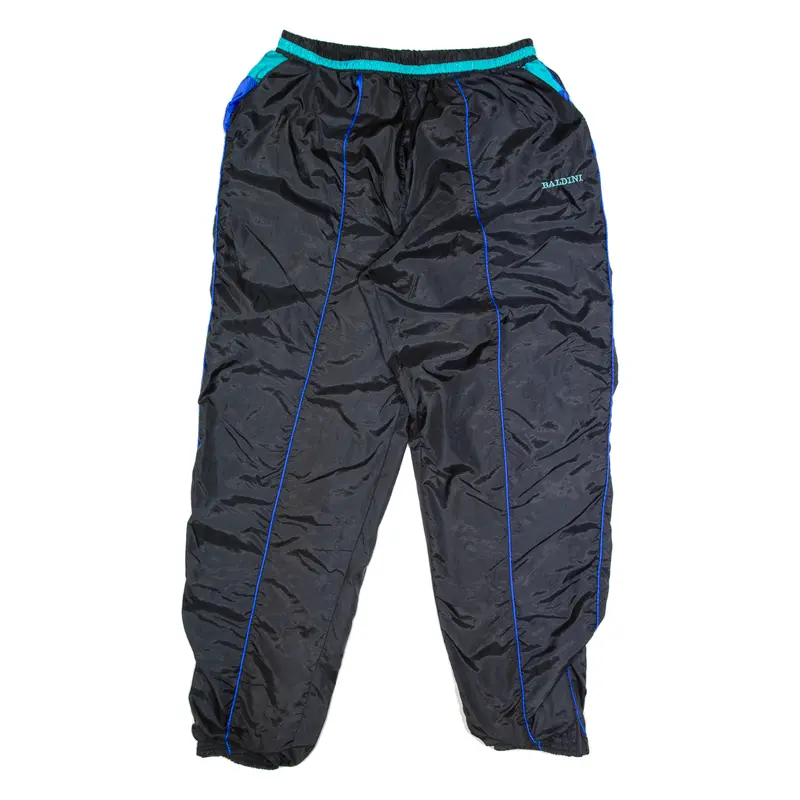 Baldini Lined Mens Track Pants Black Tapered 2Xl W30 L32 1