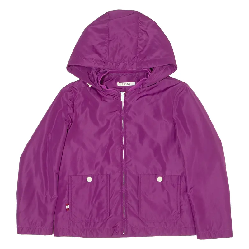 Bally Womens Jacket Purple Hooded Uk 8 1