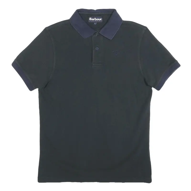 Barbour Mens Navy Blue Polo Shirt S Cotton Blend Casual Classic 1