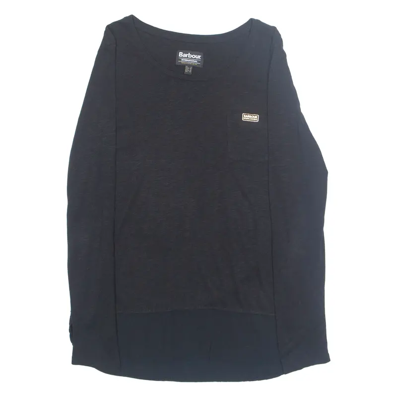 Barbour Womens T-Shirt Black Long Sleeve M 1