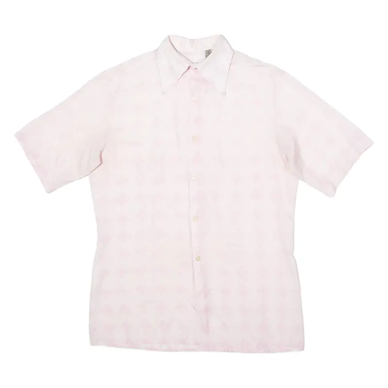 Baroque Print Mens Shirt Pink 90S Crazy Pattern L 1