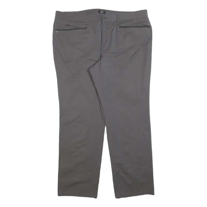 Basler Womens Regular Grey Polyester Blend Trousers W40 L32 Zip Pocketed 1