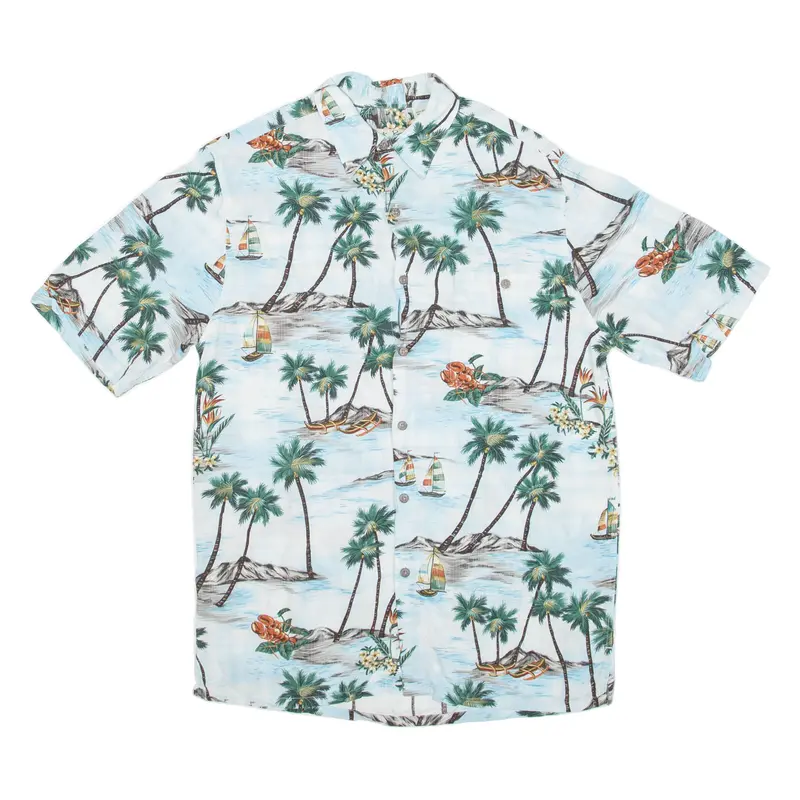 Batick Bay Mens Hawaiian Shirt Blue S 1