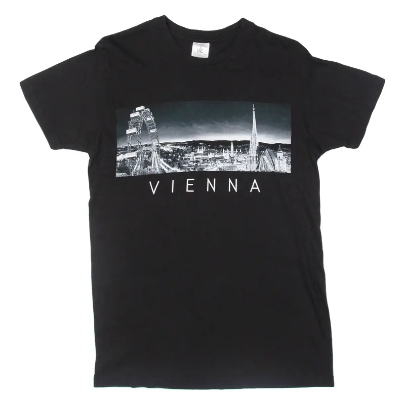 B&C Vienna Mens T-Shirt Black S 1