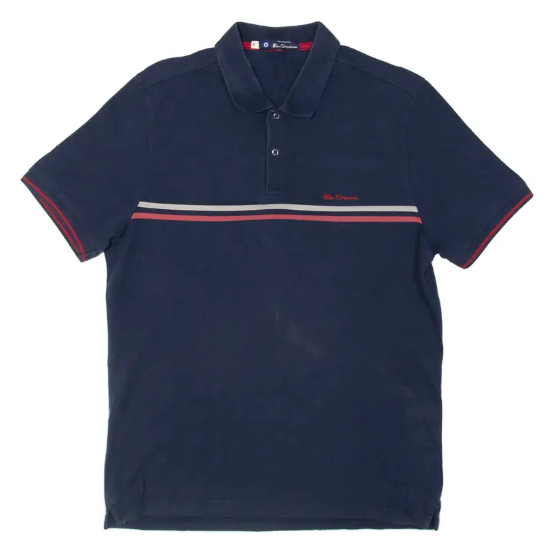Ben Sherman Mens Polo Shirt Blue M 1