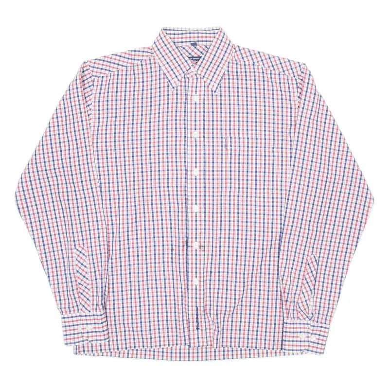 Ben Sherman Mens Shirt Blue Check Long Sleeve S 1