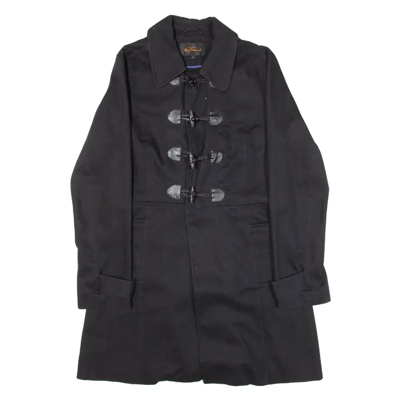 Ben Sherman Womens Overcoat Coat Black M 1