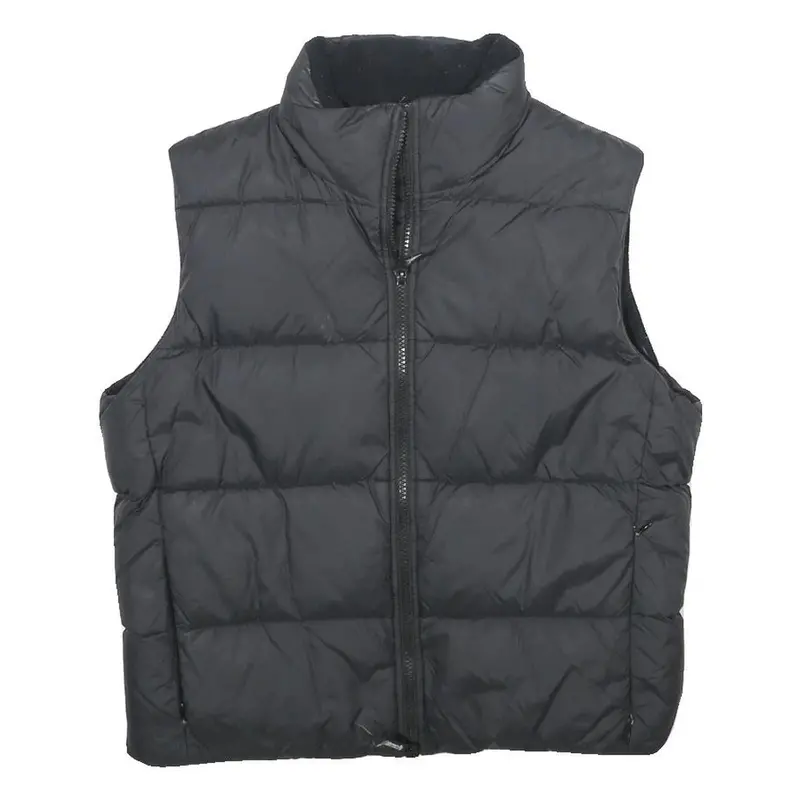 Bench Womens Black Nylon Puffer Gilet M Sleeveless Zip Up Lightweight Warm 1