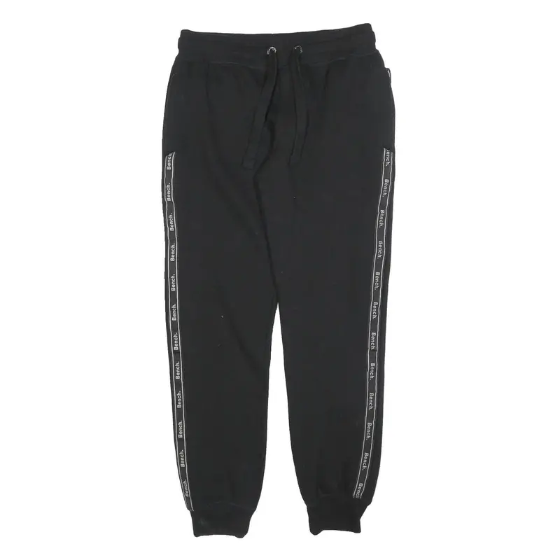Bench Womens Joggers Black S W28 L29 Cotton Blend Regular Fit Tapered Leg Logo 1