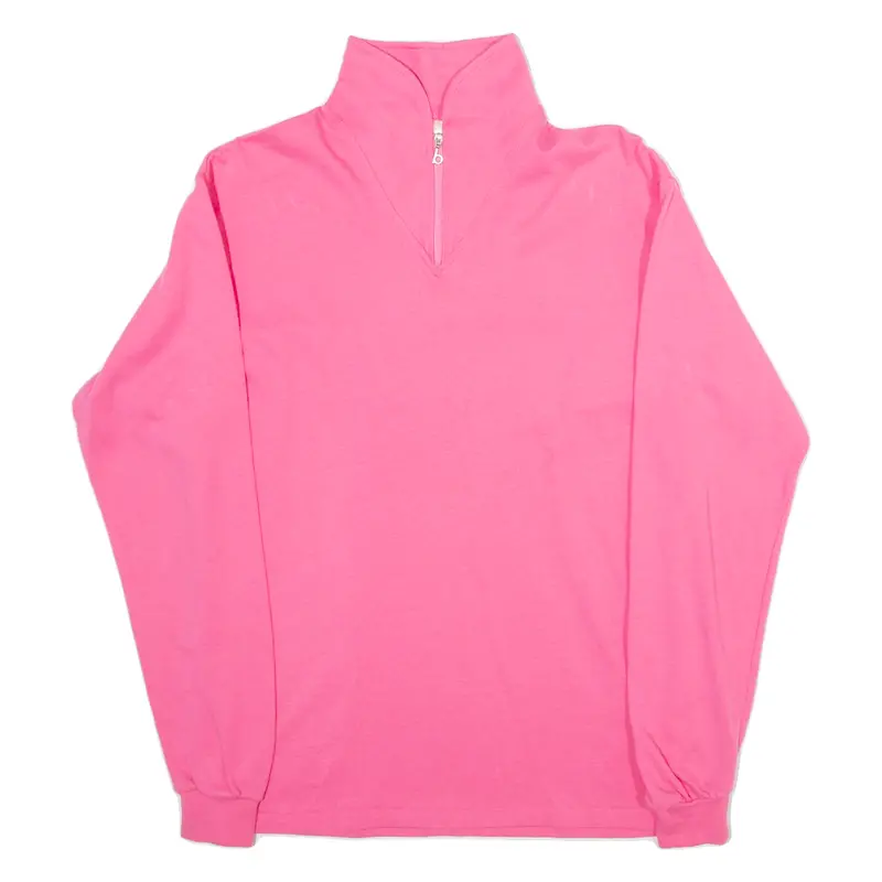 Benger Womens Jersey Pink Long Sleeve 1/4 Zip S 1