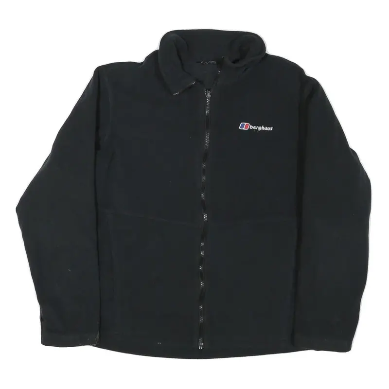 Berghaus Mens Black Jacket L Polyester Blend Plain Zip Outdoor Hiking 1