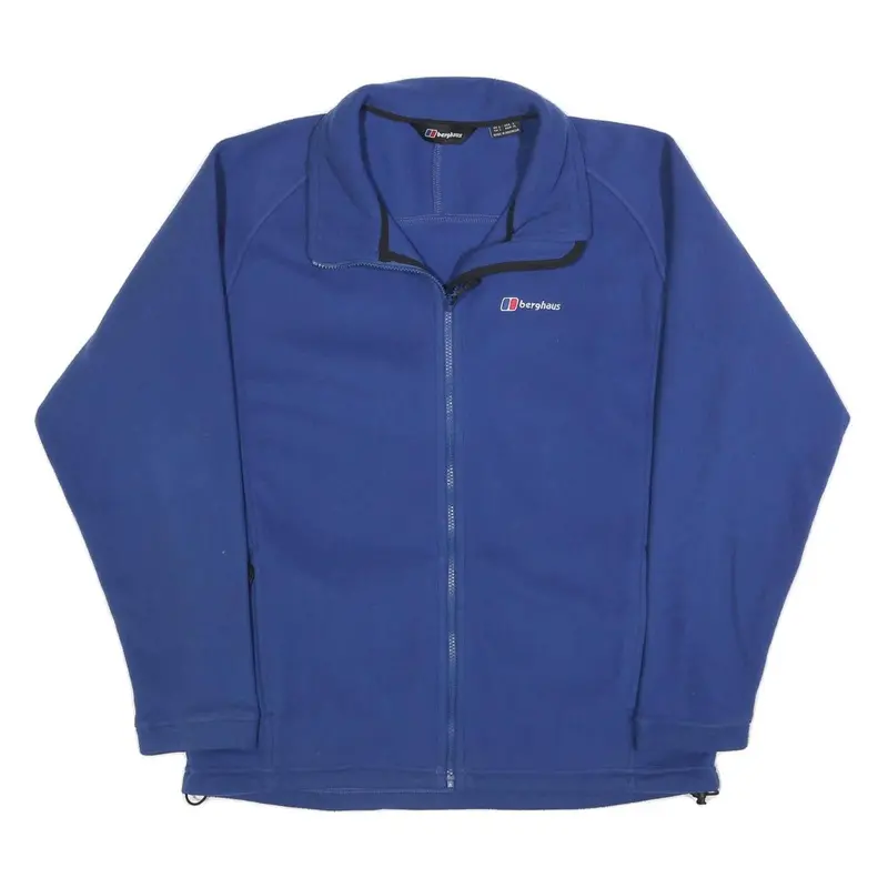 Berghaus Mens Blue Jacket L Polyester Fleece Outdoor Zip Up Lightweight 1