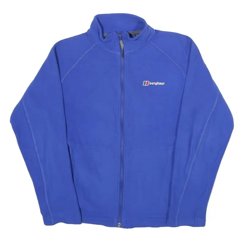 Berghaus Mens Blue Jacket S Polyester Plain Zip Outdoor Casual Lightweight 1