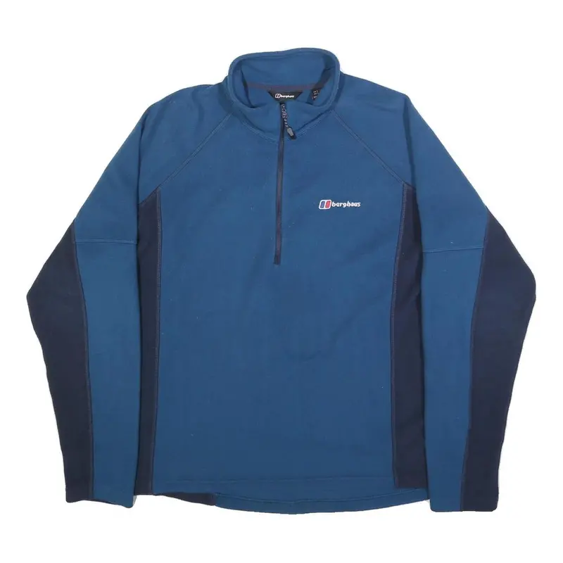 Berghaus Mens Blue & Navy Polyester Half Zip Jumper L Outdoor Activewear 1
