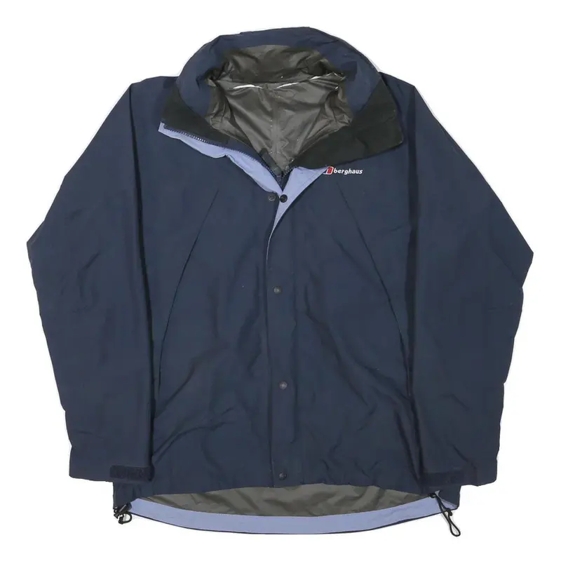 Berghaus Mens Blue Outdoor Jacket M Polyester Blend Plain Zip Hiking 1