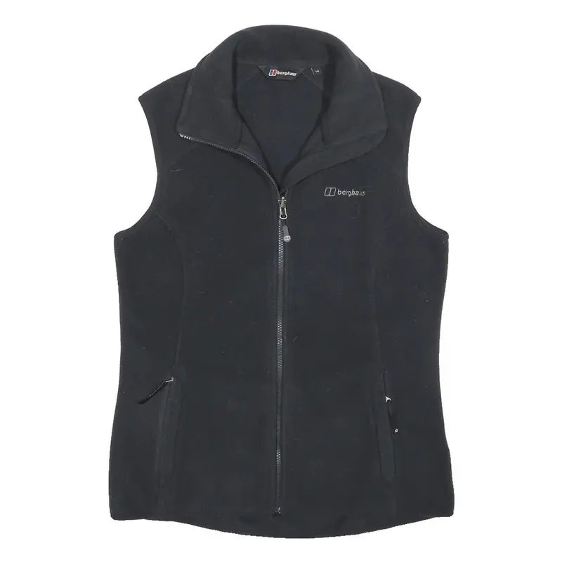 Berghaus Womens Black Fleece Vest M Polyester Outdoor Casual Zip Pockets 1