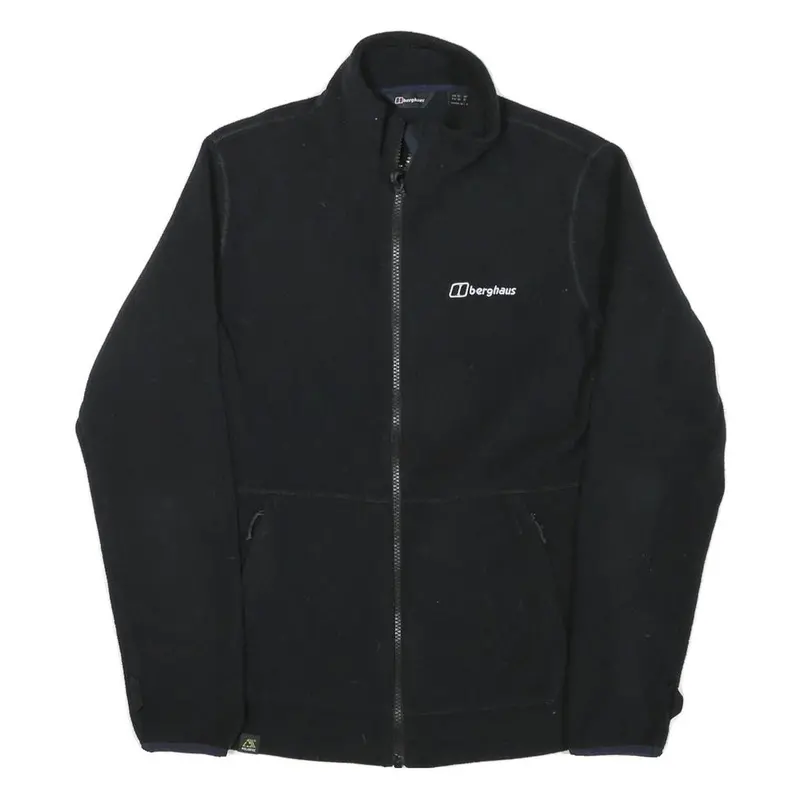 Berghaus Womens Black Jacket M Polyester Blend Zip Fleece Outdoor Casual 1