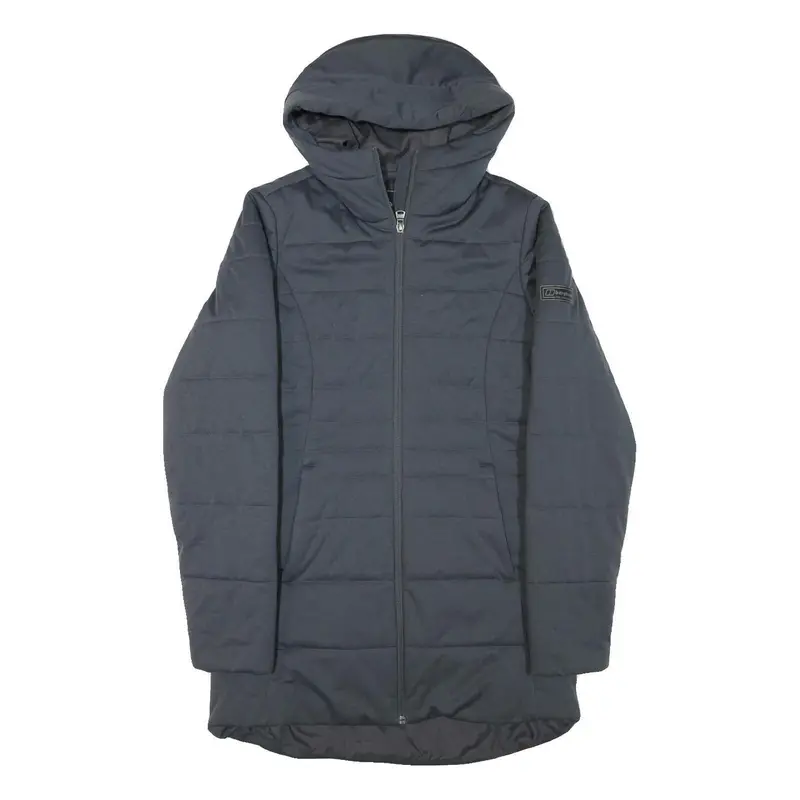 Berghaus Womens Black Outdoor Jacket Uk 12 Polyester Blend Zip Hooded Quilted 1