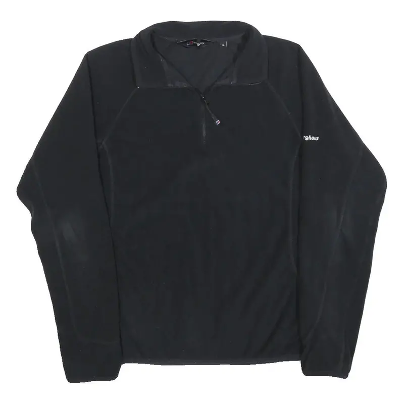 Berghaus Womens Black Plain Polyester Jumper 1/4 Zip Regular Uk 14 Outdoor 1