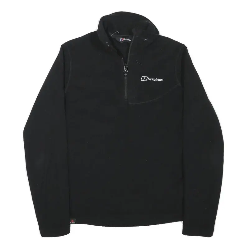 Berghaus Womens Black Polyester Blend Fleece Jacket Uk 10 Outdoor Zip Up 1