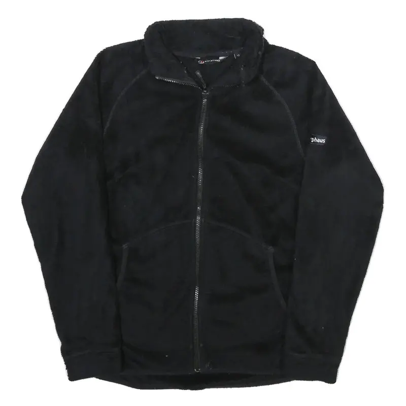 Berghaus Womens Black Polyester Fleece Jacket Uk 12 Zip Outdoor Casual Warm 1