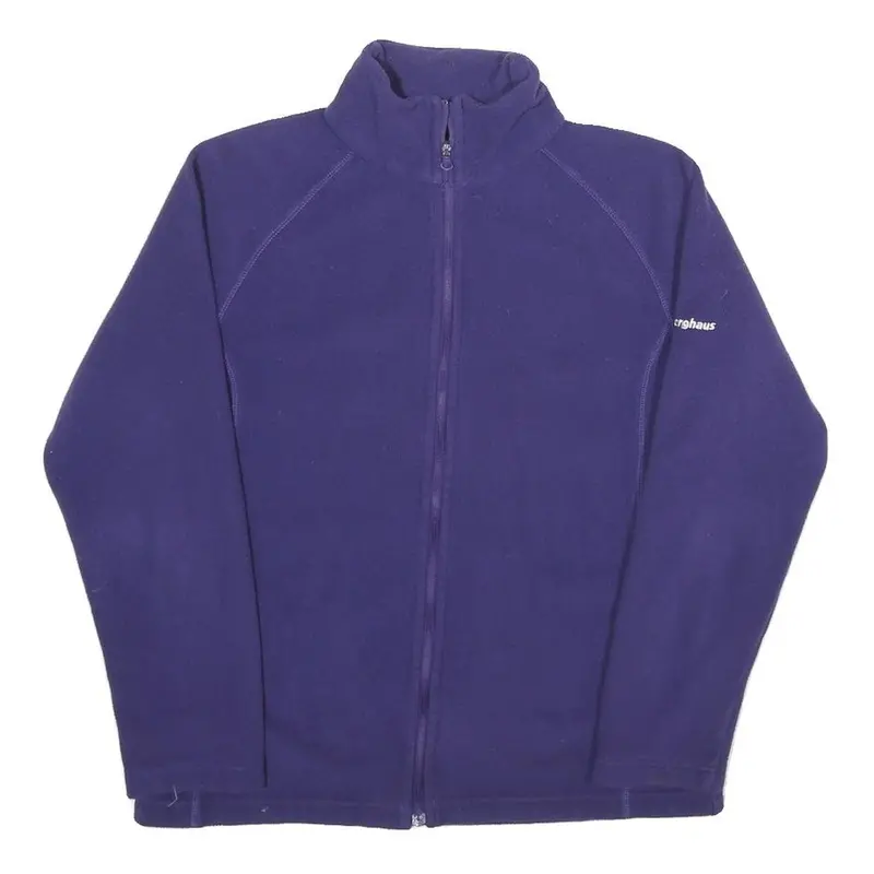 Berghaus Womens Blue Fleece Jacket Uk 12 Polyester Zip Outdoor Casual 1