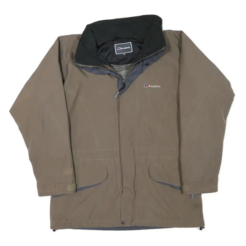 Berghaus Womens Brown Outdoor Jacket L Polyester Blend Zip Goretex 1