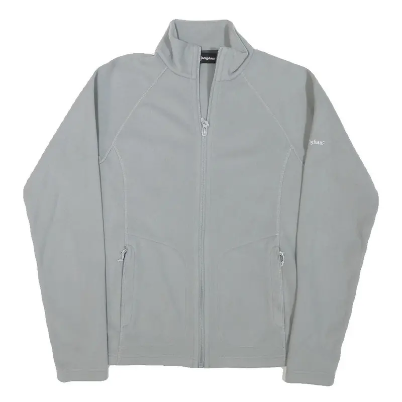 Berghaus Womens Grey Jacket S Polyester Blend Plain Full Zip Outdoor Lightweight 1