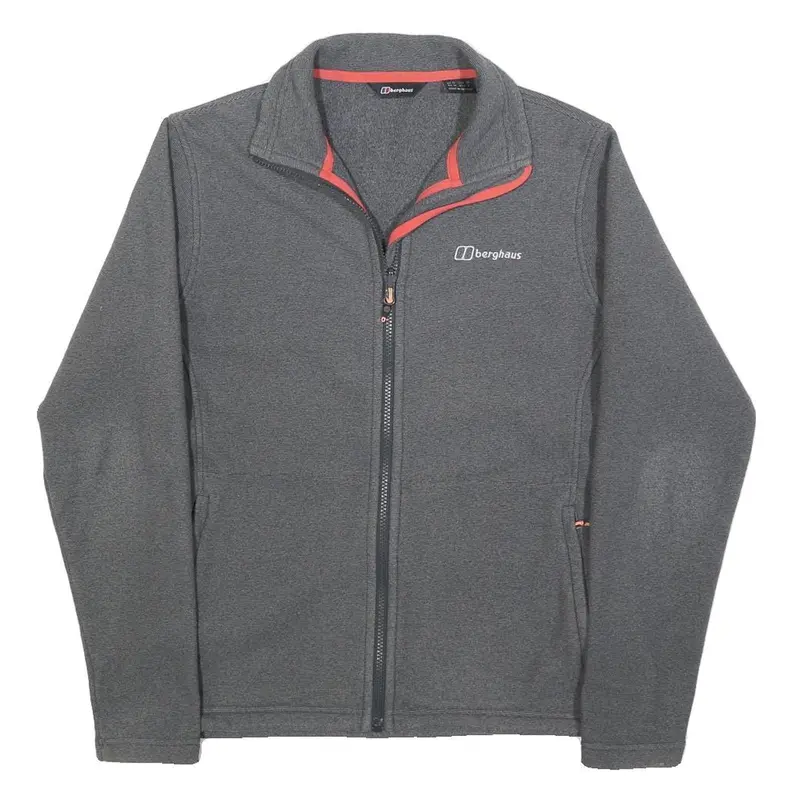 Berghaus Womens Grey Jacket Uk 12 Polyester Zip Outdoor Lightweight Casual 1