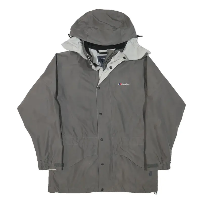 Berghaus Womens Grey Outdoor Jacket M Polyester Blend Zip Hooded Plain 1