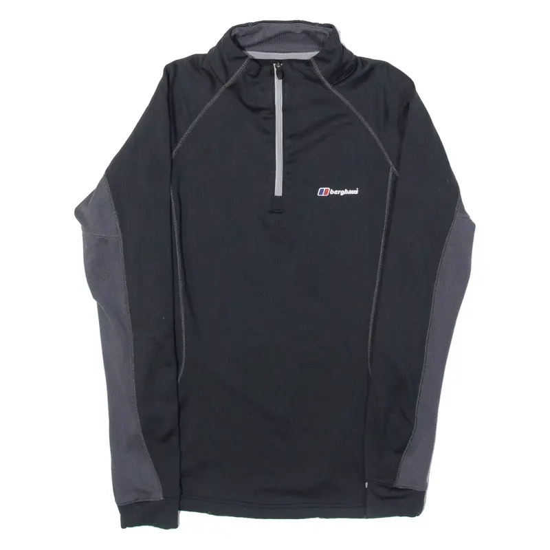 Berghaus Womens Jersey Black Long Sleeve 1/4 Zip S 1