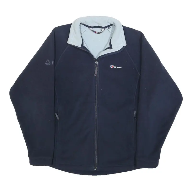 Berghaus Womens Navy Blue Fleece Jacket M Polyester Zip Outdoor Casual Warm 1