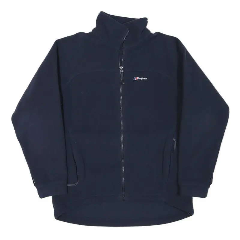 Berghaus Womens Navy Blue Jacket L Polyester Blend Plain Outdoor Zip 1