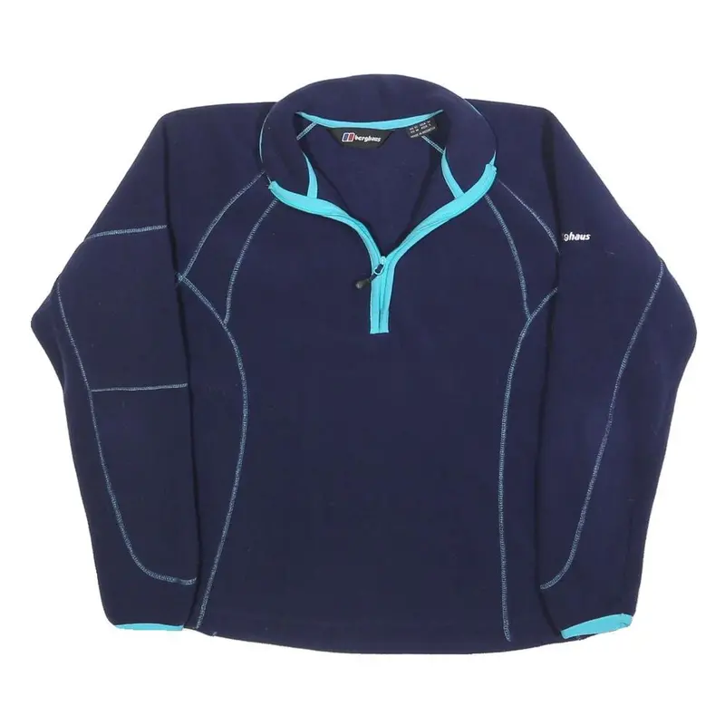 Berghaus Womens Navy Blue Plain Pullover Crew Neck Basic Knit Uk 12 Outdoor 1