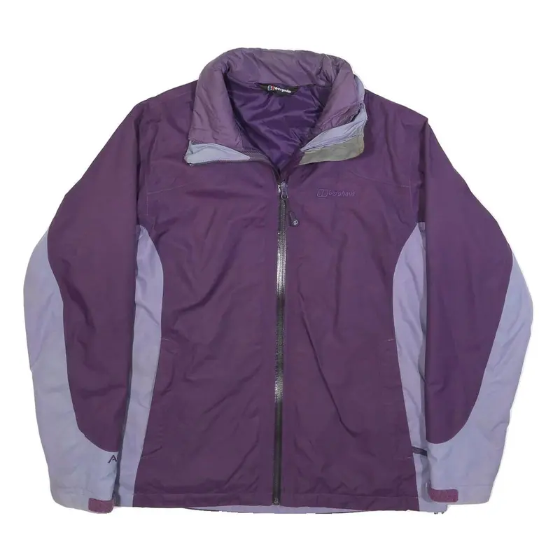 Berghaus Womens Purple & Lilac Outdoor Jacket L Nylon Zip Activewear Lightweight 1