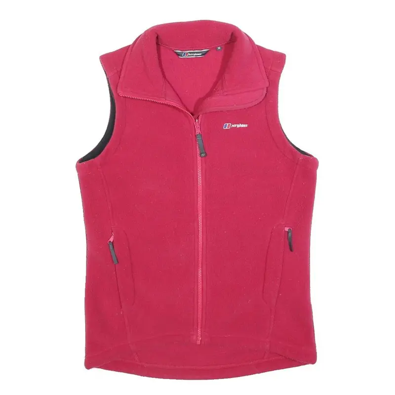 Berghaus Womens Red Fleece Jacket S Polyester Sleeveless Zip Outdoor Layering 1