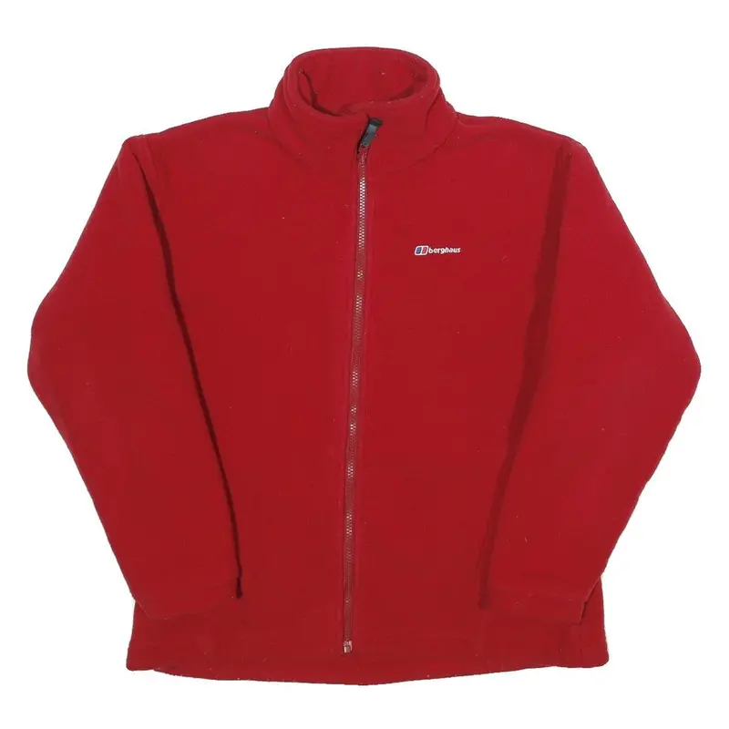 Berghaus Womens Red Jacket Uk 12 Polyester Zip Classic Outdoor Warm Layer 1