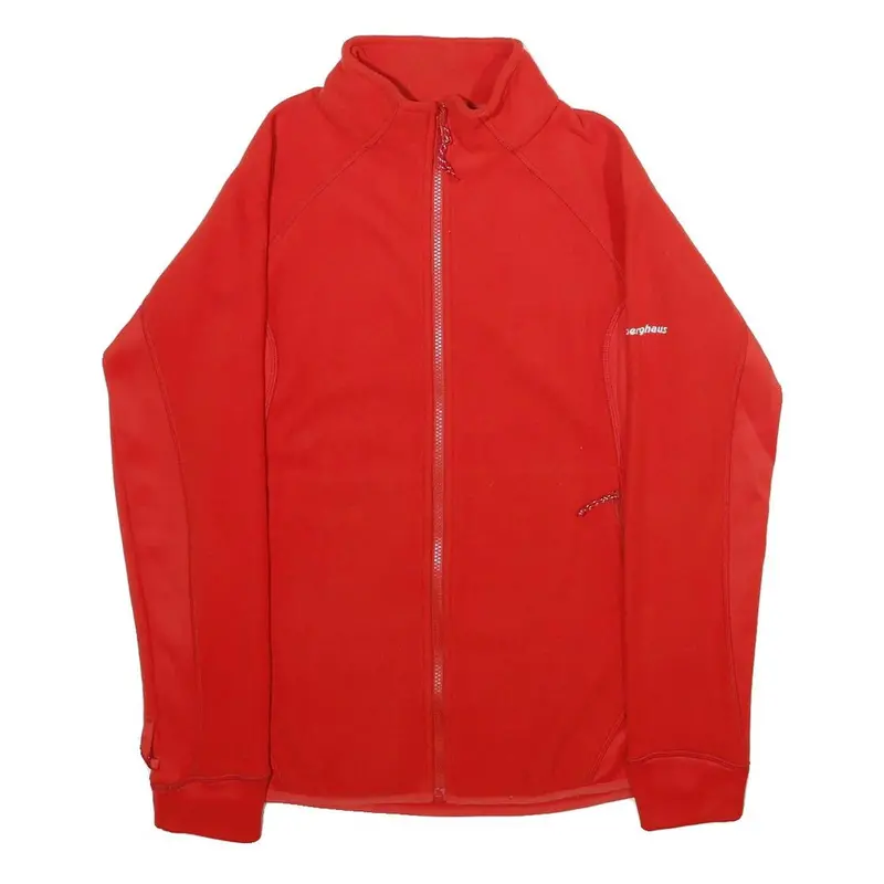 Berghaus Womens Red Jacket Uk 14 Polyester Plain Zip Outdoor Activewear 1