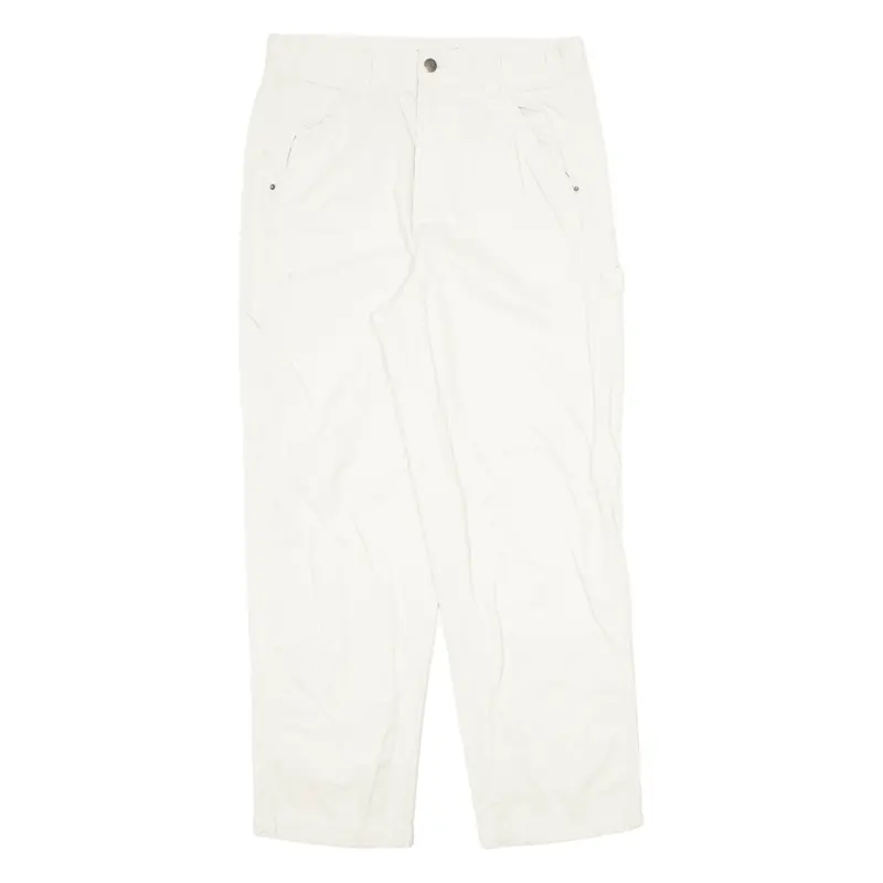 Bershka Cargo Mens Trousers Cream Regular Straight W34 L30 1