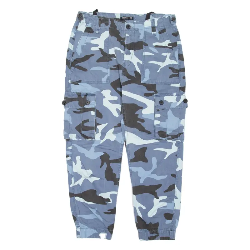 Bershka Womens Trousers Blue Regular Tapered W32 L24 1